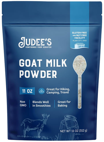 Judee’s Goat Milk Powder 11 oz - Blends Well in Smoothies and Great for Baking - Convenient for Travel, Hiking, and Camping - Non-GMO, Gluten-Free and Nut-Free