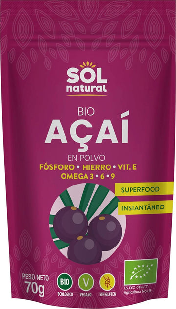 Acai en polvo Bio 70g Sol Natural