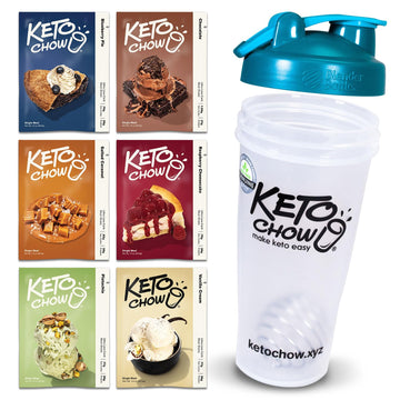 Keto Chow Elite Kit | Keto Meal Replacement Shake Powder | Nutritionally Complete | Low Carb Shakes | Delicious Easy Meal Substitute | Protein Rich Keto Food You Choose The Fat | Single Meal Samples