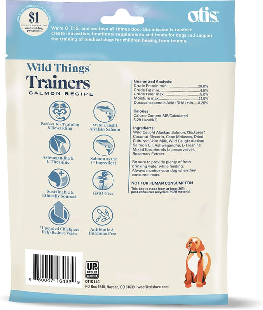 Otis Trainers Salmon Recipe - 4 Oz Natural Dog Training Treats - Treats, Made In The Usa - Bite-Size Training Treats With Ashwagandha, L-Theanine, And Dha For Cognitive Development - All Ages