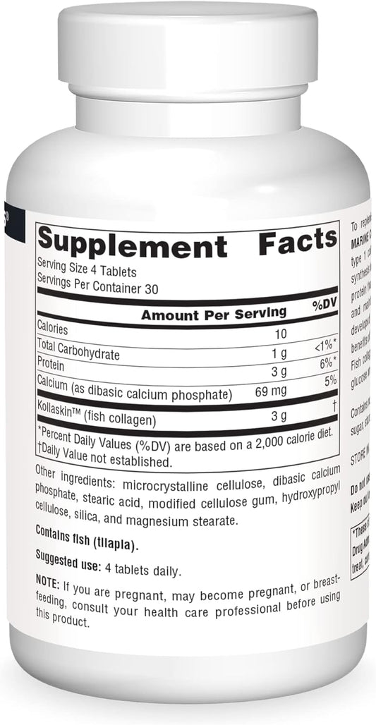 Source Naturals Marine Collagen, Healthy Skin Support* - 120 Tablets