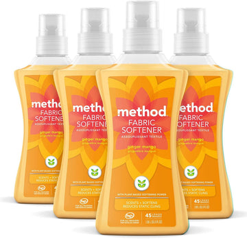 Method Fabric Softener; Ginger Mango; 53.5 Fl Oz (Pack of 4), Packaging May Vary