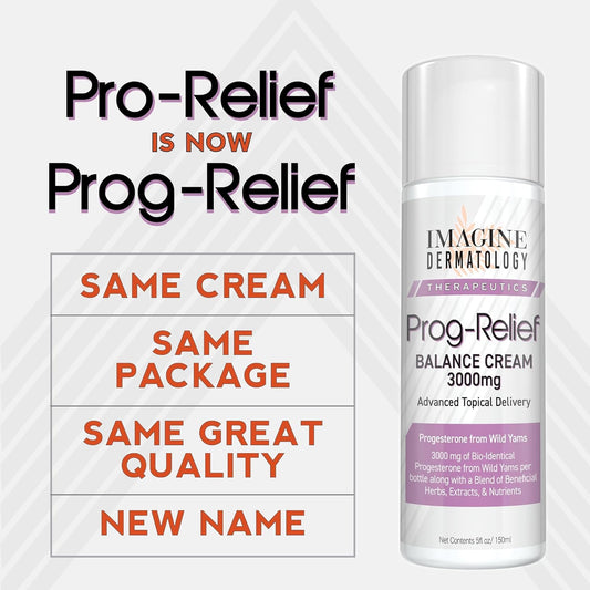 Bio-Identical Progesterone Cream, 50% More - 3000mg, 150 Pump Doses, Micronized USP from Wild Yam Pro-Relief Cream, Paraben-Free, Soy Free, for Female Mid-Life Balance, USA Made