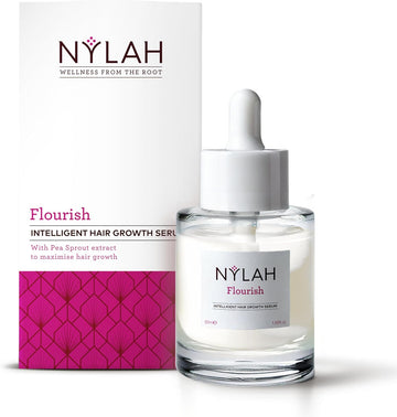 Nylah Flourish Intelligent Hair Growth Serum 50Ml Hair Growth-Boosting & Thickening Serum For Afro & Curly Hair – Clinically Proven To Reduce Shedding, Strengthen Roots & Support Scalp Health