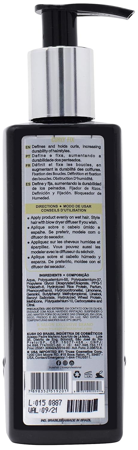 Truss Curly Fix - Leave-In Curl Defining Cream - Medium Hold, Controls Frizz And Reduces Volume For Defined Curls All Day