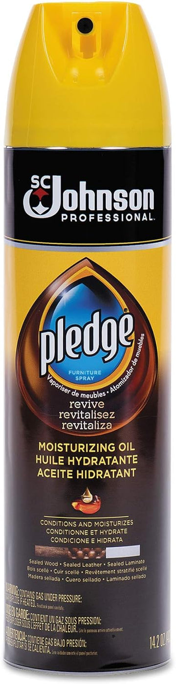 SC Johnson Professional, Pledge Revive It, Moisturizes and Revitalizes Surfaces, Aerosol, 14.2 Ounce (Pack Of 6)