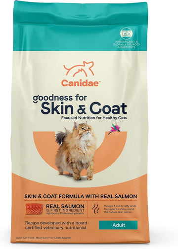 Canidae Goodness For Skin And Coat, Premium Adult Dry Cat Food With Real Salmon, 10 Lbs