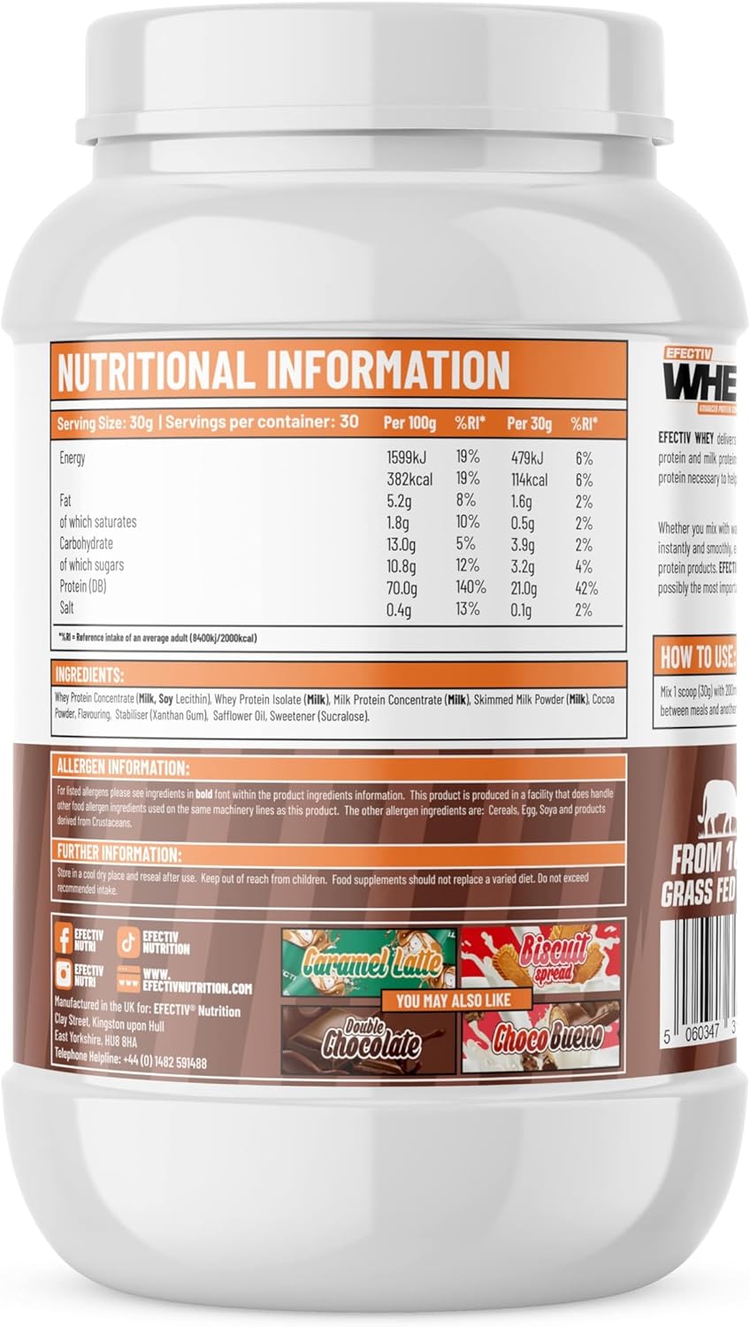 Efectiv Whey Protein 900G (Peanut Butter Cups)