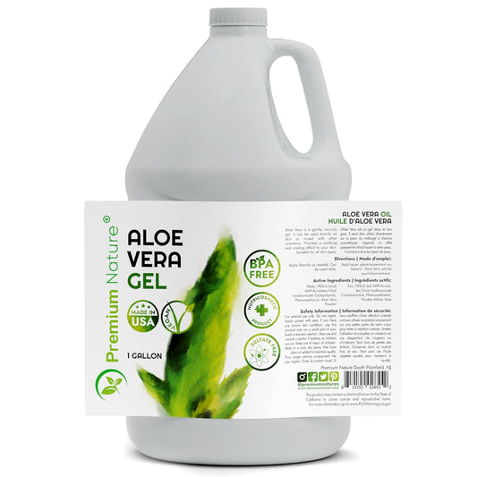 Premium Nature Pure Aloe Vera Gel For Face & Dry Skin, Sunburn Relief, Jelly For Skin Moisturizer From Aloe Vera Plant For Hair Aloe Gel 1 Gallon Bottle Bulk Size
