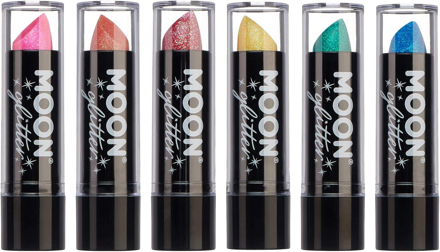 Iridescent Glitter Lipstick By Moon Glitter - 5G (Set Of 6)