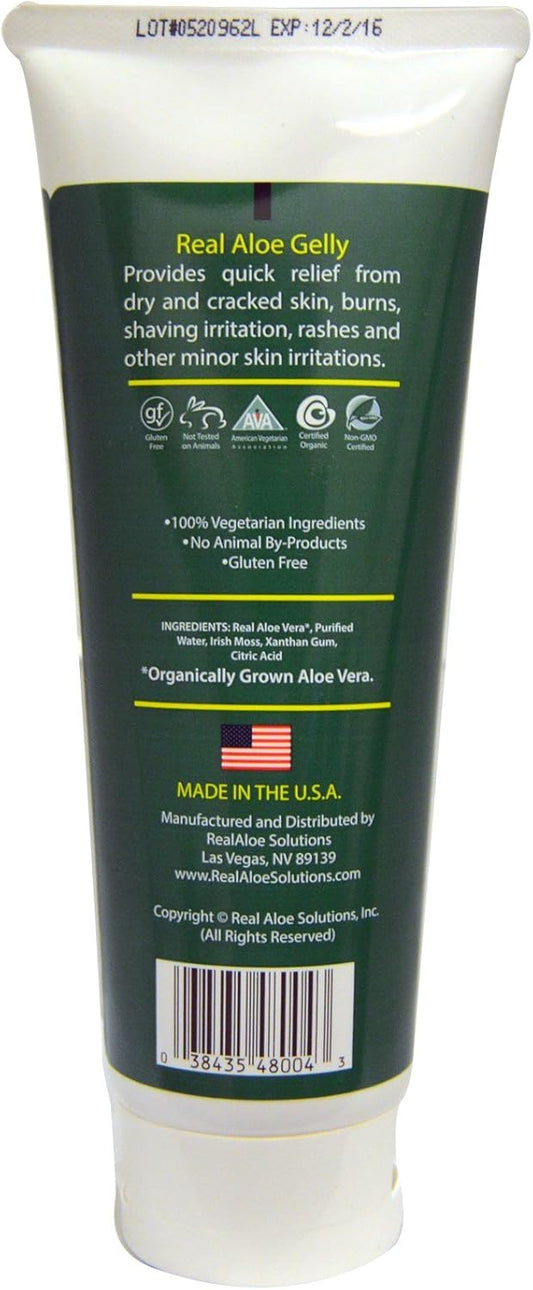 Real Aloe - Organically Grown Aloe Vera Gelly Unscented - 6.8 Oz. : Health & Household