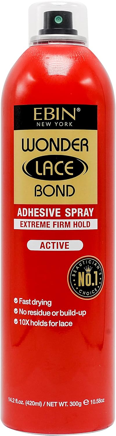 Ebin Wonder Lace Bond Spray (420Ml, Extreme Firm Hold (Active))