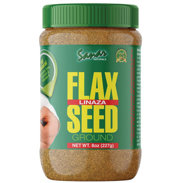 Sanar Naturals Ground Flaxseed - Plant-Based Vegan Protein, High Fiber, Gluten Free, Non-Gmo Whole-Milled Flax Seed, 8 Oz