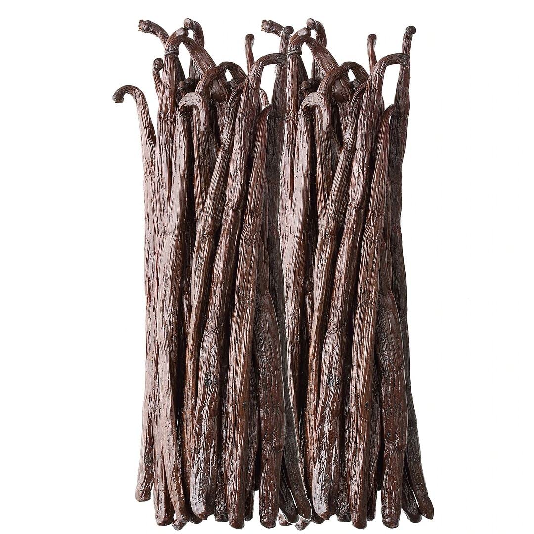 Papua New Guinea Vanilla Beans Whole Grade A Vanilla Pods For Homemade Vanilla Extract, Baking, Ice Cream, Flavoring, & Vanilla Powder (10 Pack)