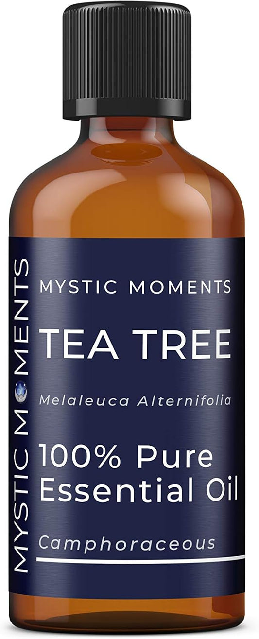 Mystic Moments | Tea Tree Essential Oil 50Ml - Pure & Natural Oil For Diffusers, Aromatherapy & Massage Blends Vegan Gmo Free