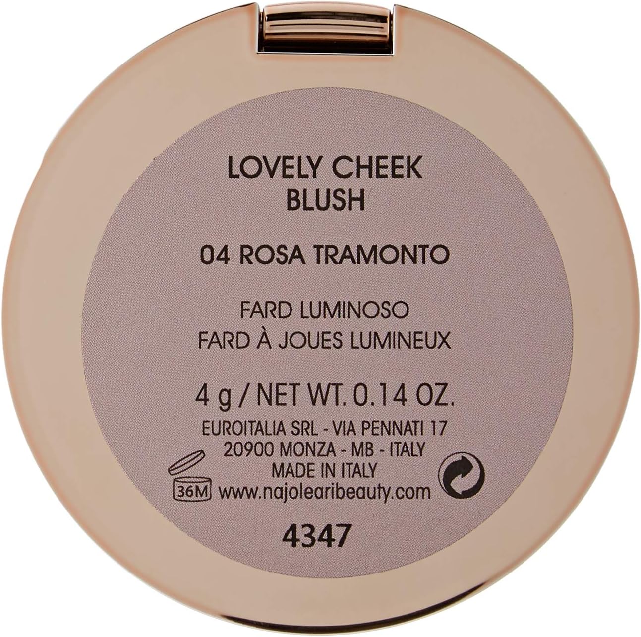 Naj-Oleari Lovely Cheek Blush Make-Up Face 04 Rosa Sunset