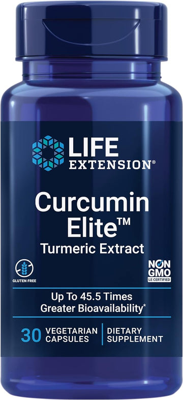 Life Extension Curcumin Elite Turmeric Extract – 270X Better Absorption Than Standard Curcumin, Support A Healthy Inflammatory Response, Gluten Free, Non-Gmo, Vegetarian—30 Vegetarian Capsules