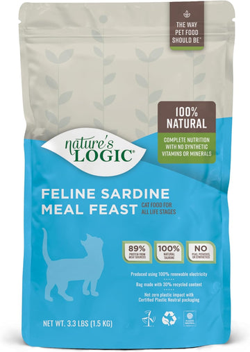 Nature'S Logic Sardine Dry Cat Food (1 Pack), 3.3 Lb