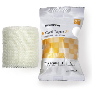 Mckesson Cast Tape, Fiberglass, White, 2 In X 4 Yds, 1 Count, 10 Packs, 10 Total