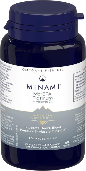 Omega 3 Fish Oil Supplement - Minami - MorEPA Platinum with high Conce120 Grams