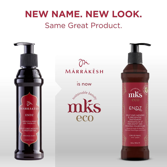 Mks Eco, Original Scent - Split End Mender & Preventer - Moroccan Argan Oil, Hemp Seed Oil - Vegan & Cruelty Free