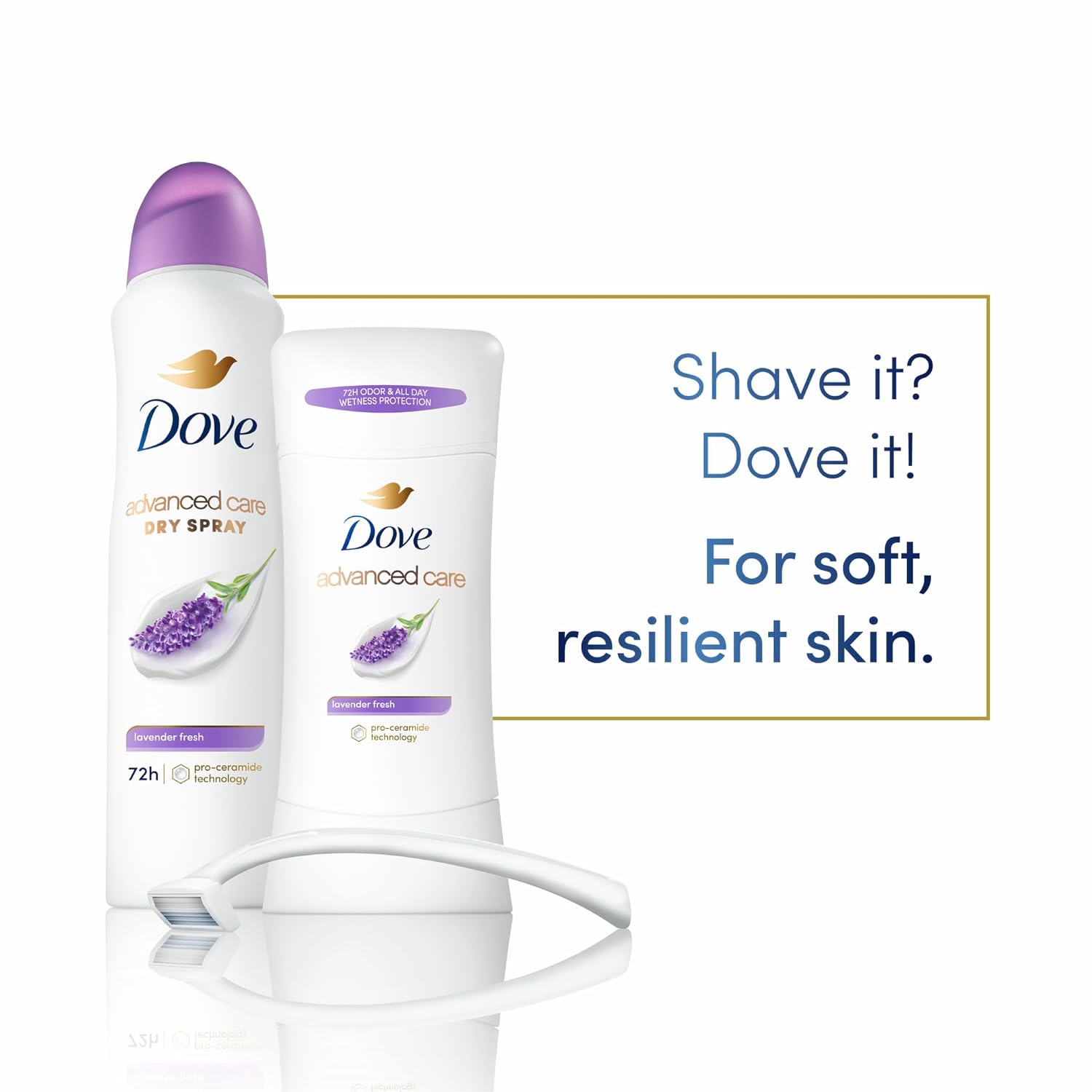 Dove Advanced Care Antiperspirant Deodorant Stick Lavender Fresh 4 ct for helping your skin barrier repair72 hr odor control and sweat protection for soft underarms with boosted ceramide levels 2.6 oz : Beauty & Personal Care