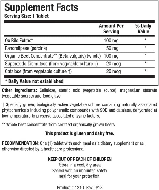 Biotics Research Beta-Plus™ Nutritional Support For Bile Production, Supports Overall Liver Function. Aids In Fat Digestion. Supplies Betaine (Organic Beet Concentrate) 180 Tabs