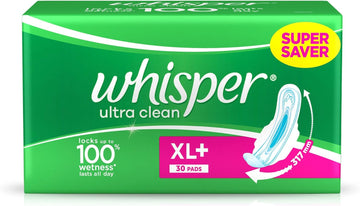 Whisper Ultra Clean XL Wings Sanitary Pad (Pack of 15)