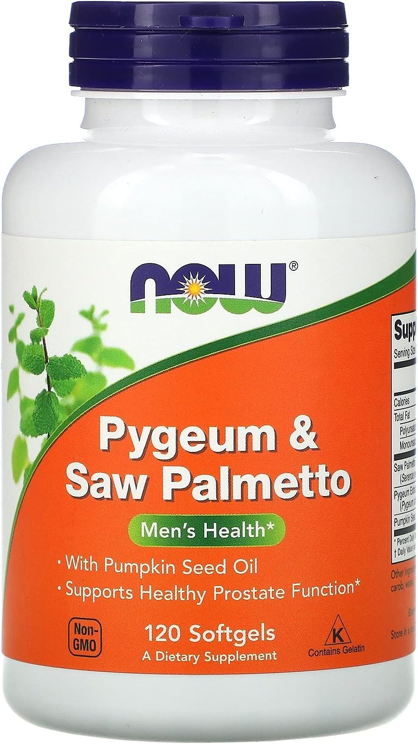 Now Foods Supplements, Pygeum & Saw Palmetto With Pumpkin Seed Oil, Men'S Health*, 120 Count(Pack Of 1)