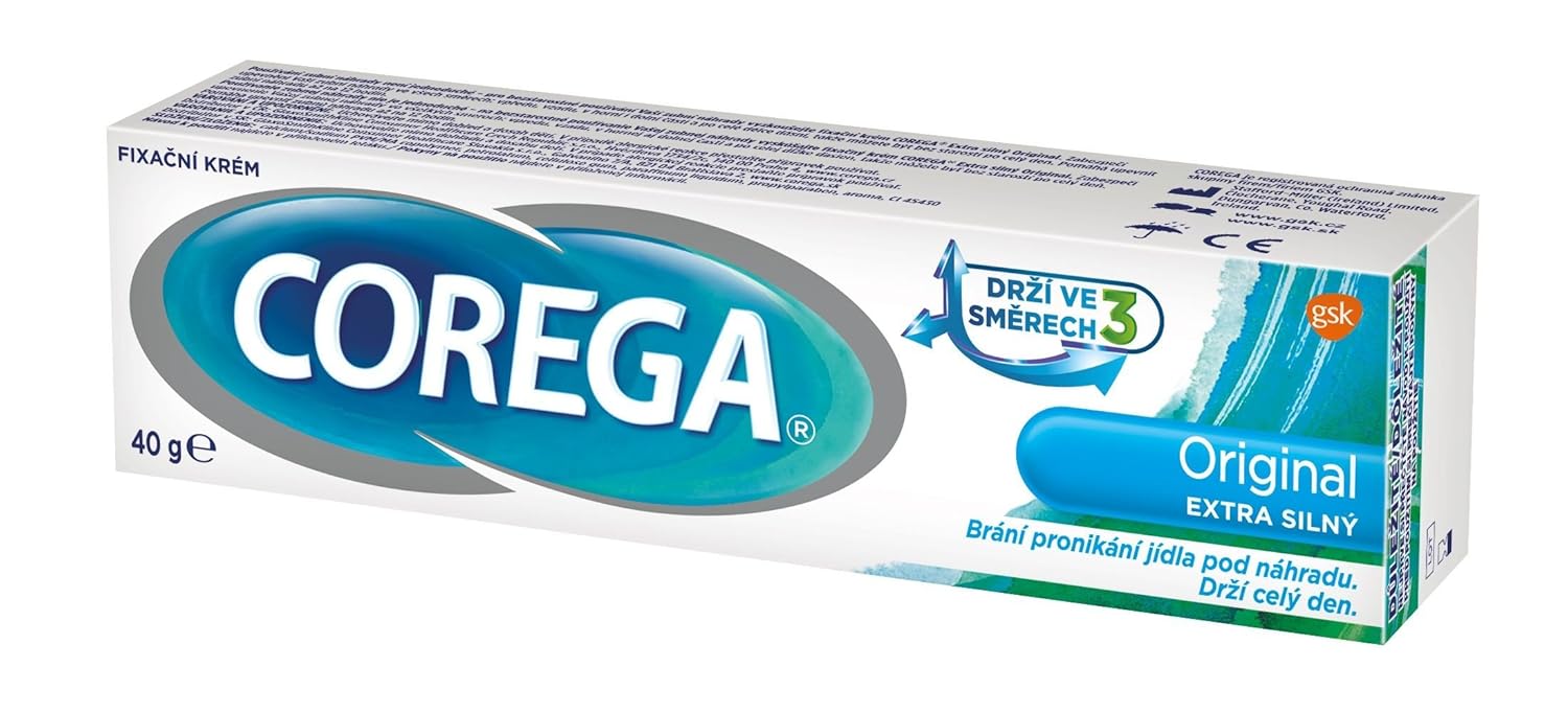 Corega Extra Strong - Denture Adhesive Cream - 40G : Health & Household