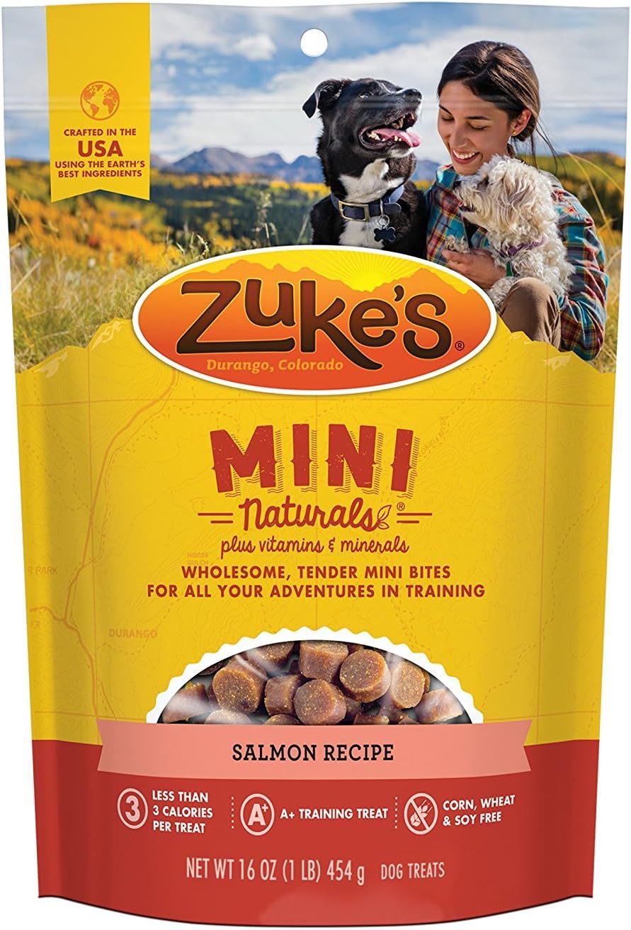 Zuke’S Mini Naturals Soft Dog Treats For Training, Soft And Chewy Dog Training Treats With Salmon Recipe