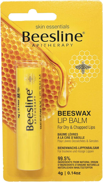 Beesline - Lip Balm - Natural Beeswax - Nourishing And Hydrating Balm - Dry And Irritated Lips - 4 G 5281018566220