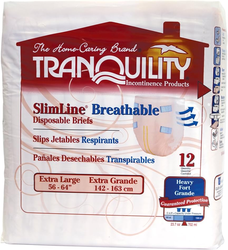 Tranquility Slimline Original Adult Disposable Brief - Xl - 72 Ct