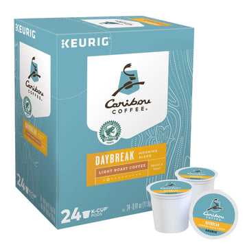 Caribou Coffee Daybreak Morning Blend, Single-Serve Keurig K-Cup Pod, Light Roast Coffee, 24 Count