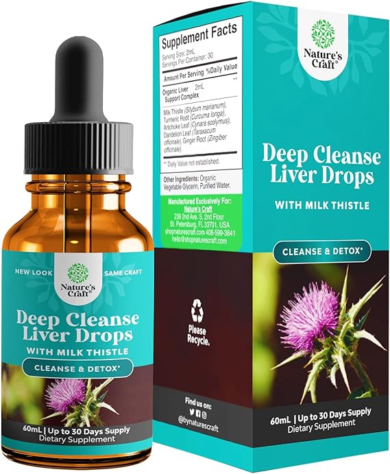 Nature's Craft, Deep Cleanse Liver Drops with Milk Thistle, 2 fl oz (60 ml)