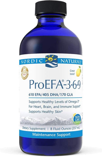 Nordic Naturals ProEFA 3-6-9, Lemon Flavor - 8 oz - 1270 mg Omega-3 - EPA & DHA with Added GLA - Healthy Skin & Joints, Cognition, Positive Mood - Non-GMO - 48 Servings