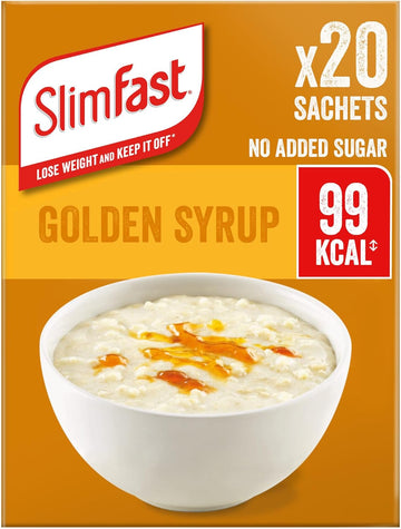 Slimfast Golden Syrup Flavour Porridge, No Added Sugar, High In Protein, 20 X 29G Multipack