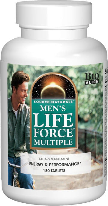 Source Naturals Men'S Life Force Multiple Daily Multivitamin & Immune Health Supplement - 13 Essential Vitamins, Nutrients & Minerals - 180 Tablets