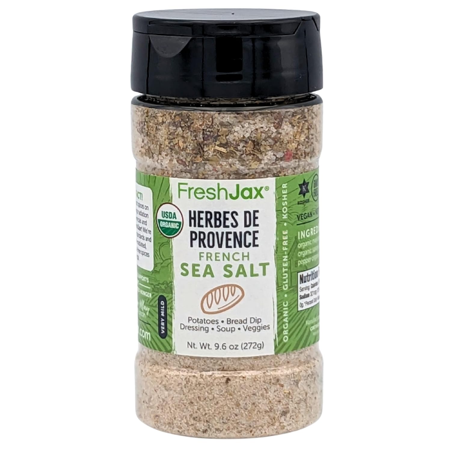FreshJax Herbes de Provence Sea Salt (9.6 oz Bottle) Non GMO, Gluten Free, Keto, Paleo, No Preservatives Herbes De Provence Seasoning, Seasoned Sea Salt | Handcrafted in Jacksonville