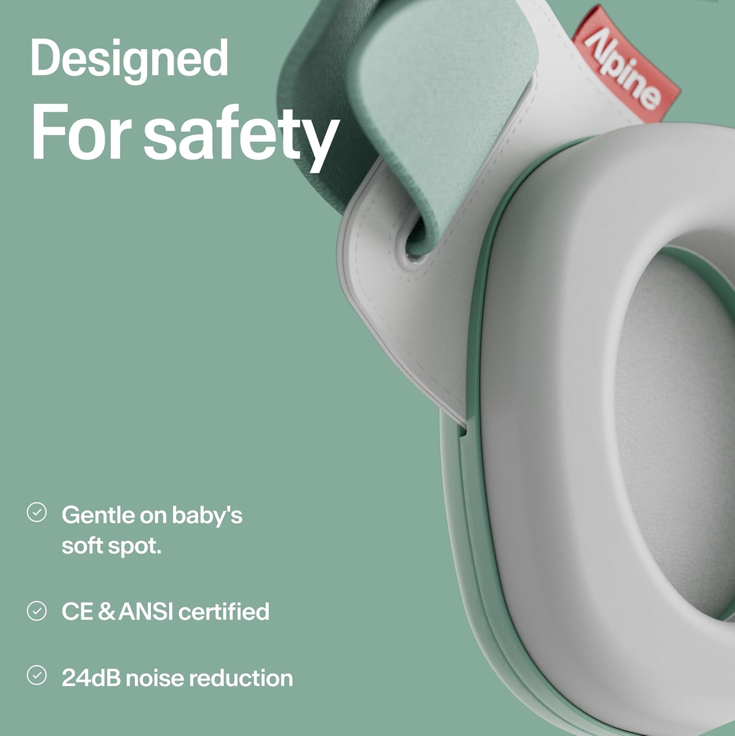 Alpine Muffy Baby Comfort - Ear Defenders for Babies and Toddlers - CE & UKCA Certified - Unique Headband for Safe Fit & Comfort Multi-adjustable for Ages Up To 48 Months - 24dB Sound Reduction, Green : Amazon.co.uk: Baby Products