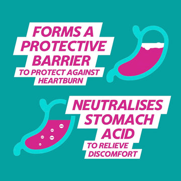 Gaviscon Double Action Mixed Berries Liquid 250Ml - Heartburn, Indigestion, Stomach Pain, Acid Reflux Relief, Digestive Health, Long-Lasting Antacid, Pregnancy Safe
