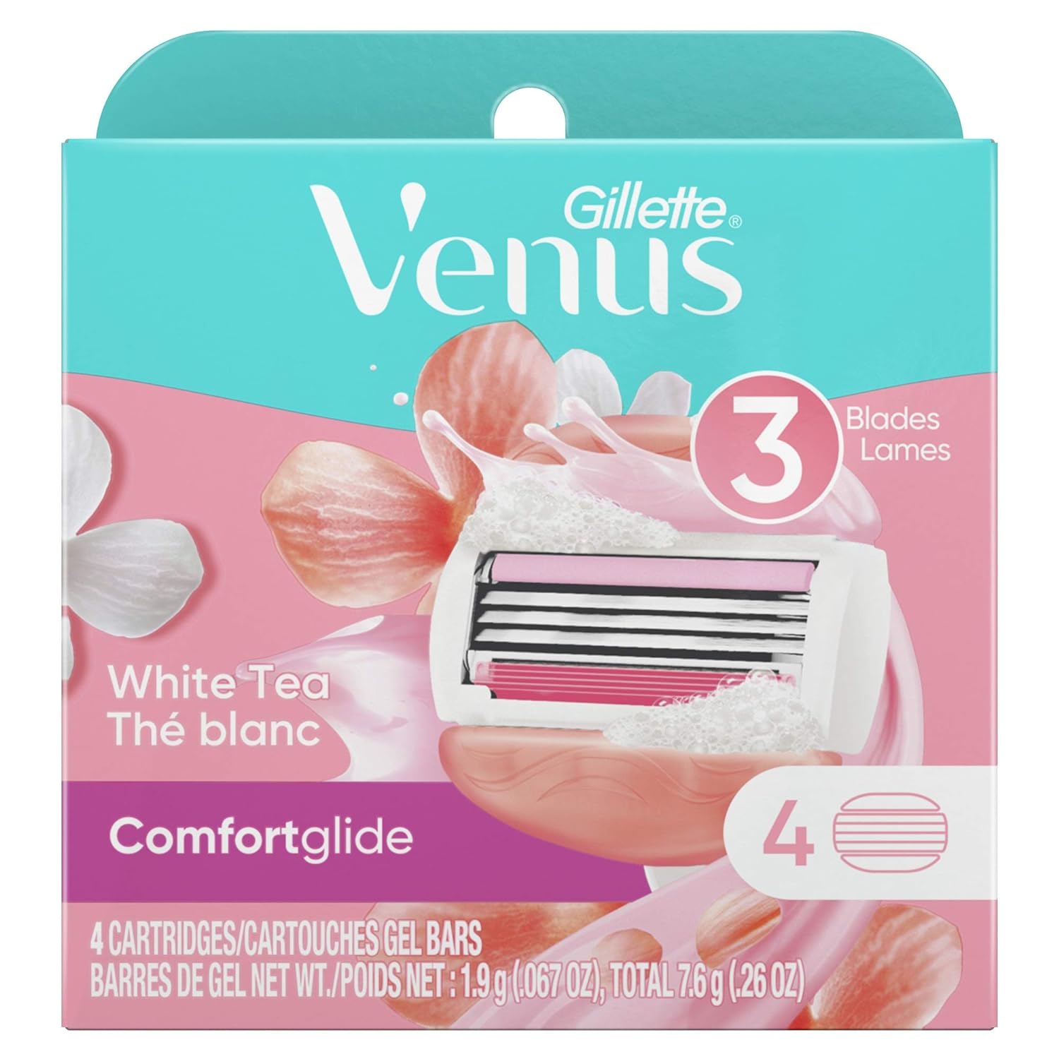 Gillette Venus Comfortglide White Tea Women'S Razor Blades - 4 Refills