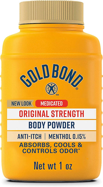 Gold Bond Medicated Original Strength Body Powder, 1 oz., Talc-Free, Anti-Itch, Absorbs & Cools