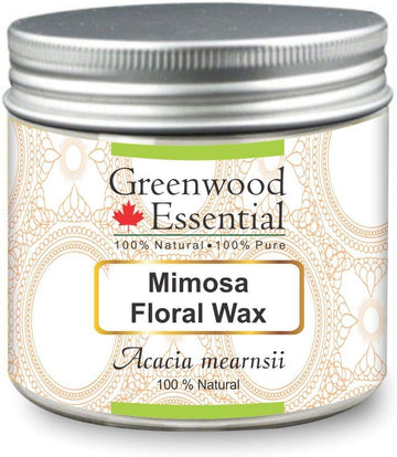 Greenwood Essential Pure Mimosa Floral Wax (Acacia Mearnsii) 100% Natural Therapeutic Grade 50Gm (1.76 Oz)