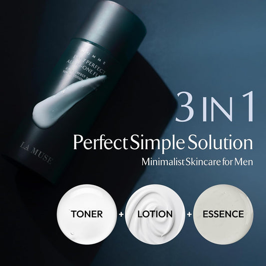La Muse Homme Daily All-In-One Moisturizer For Men | Reduces Fine Lines With Niacinamide | Hydrating, Radiant Men'S Facial Lotion | Lightweight, Non-Greasy After-Shave Lotion For Oily, Sensitive Skin
