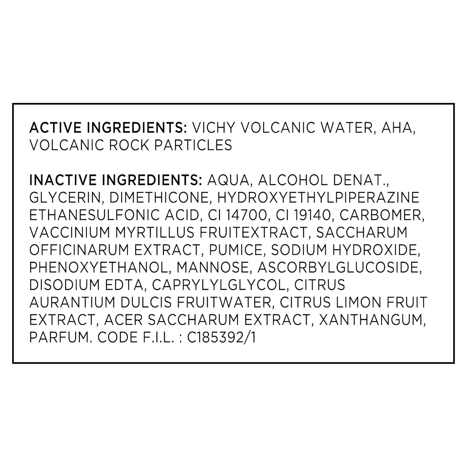 Vichy Mineral Double Glow Peel Face Mask with Exfoliating AHA Fruit Acids, Oil-Free Face Mask to Refine and Illuminate Skin, Paraben-Free : Beauty & Personal Care