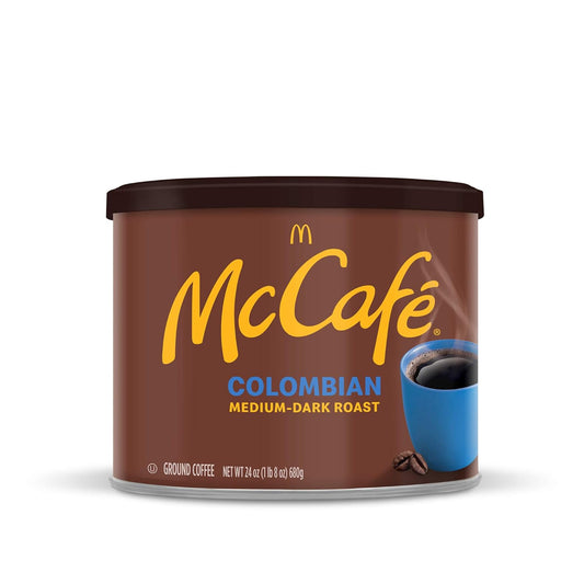 McCafe Colombian, Medium-Dark Roast Ground Coffee, 24 oz Canister