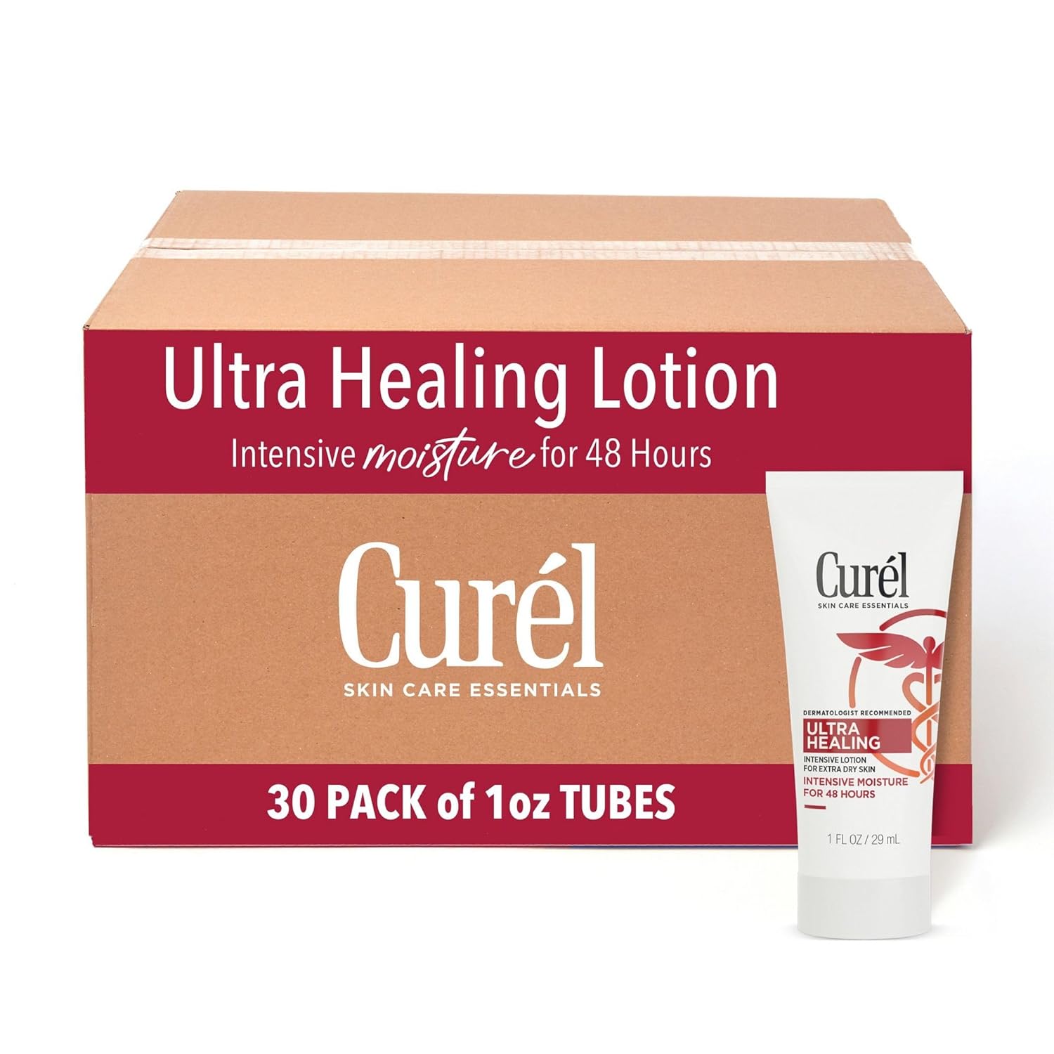 Curel Ultra Healing Intensive Fragrance-Free Lotion For Extra-Dry Skin, Dermatologist Recommended, Ideal For Sensitive Skin, Cruelty Free, Paraben Free, 20 Oz
