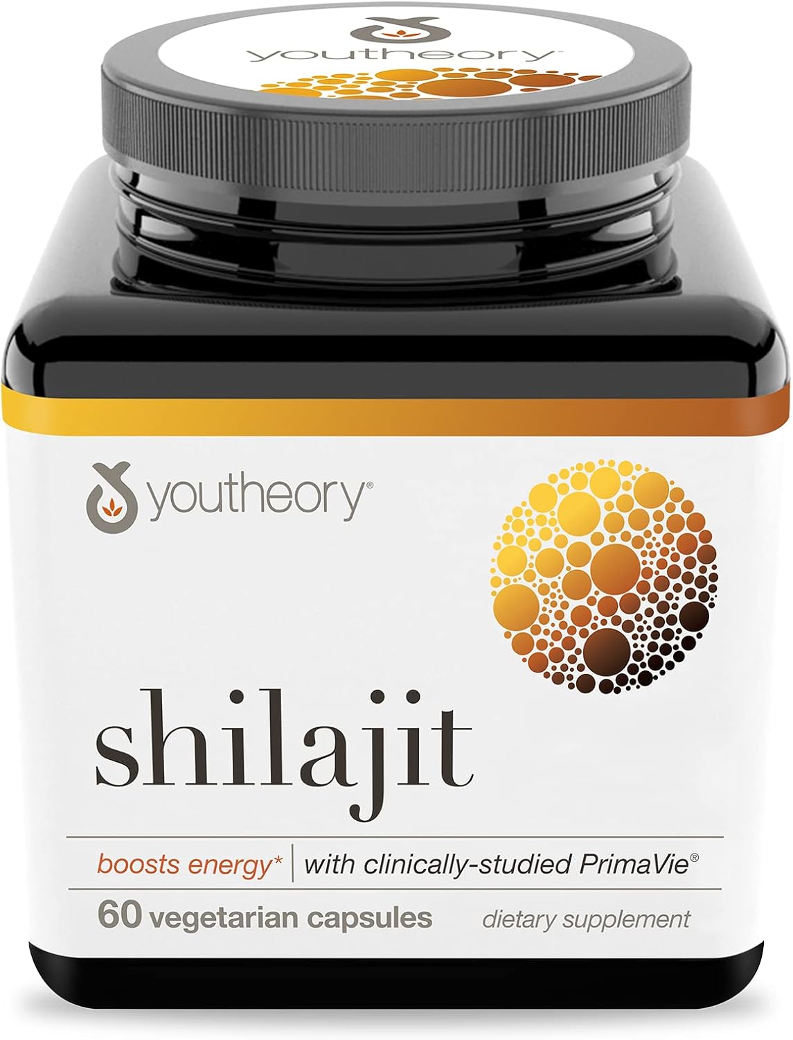 Youtheory Shilajit, Pure Himalayan Superfoood, Energy Support, 60 Vegetarian Capsules