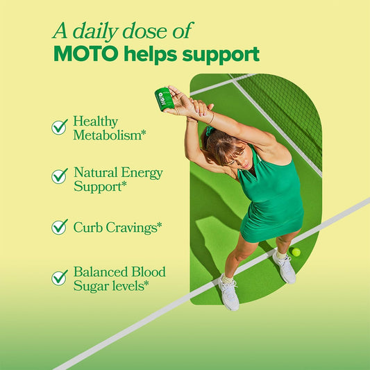 O Positiv Moto Women's Metabolism Support - Energy, Curb Cravings, Healthy Metabolism - Vegan Capsules, 30 Servings